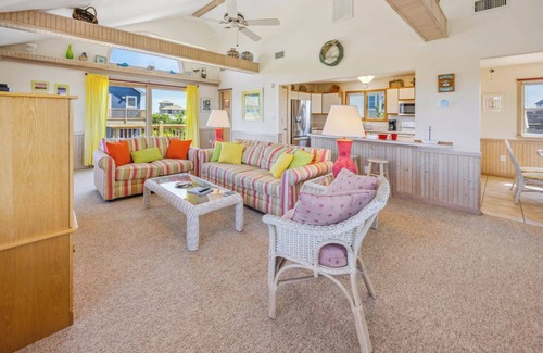 Frisco House | Oceanview Dog Friendly Home with Grills, Screened Porch, and Nearby Beach Access