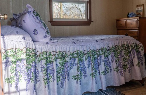 Mill Hall Cabin | Off grid; River front getaway, boat. Firepit, woodland; Generator. 2 Bedrooms.