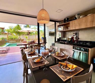 Passo de Camaragibe House | Oka 17- Casa em Cond fechado a beira mar em São Miguel dos Milagres