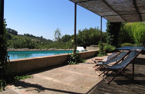 L'Aleixar Cottage | Old Mill, garden, porch with ping pong table. Swimming Pool and private barbeque