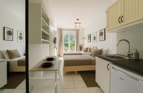 Vatos Apartment | Olive Studio ,Balcony with Mountain View, Kitchenette, 1km to Beach ,by likeyourhome