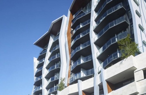 Newstead Apartment | One Oak has a unique design 1 bedroom apartment with stunning European inspired pool and sundeck