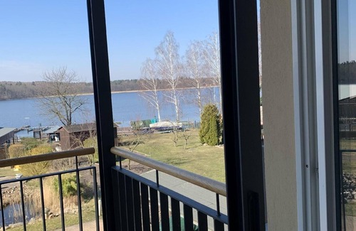 Rheinsberg Apartment | One-room flat with lake view balcony