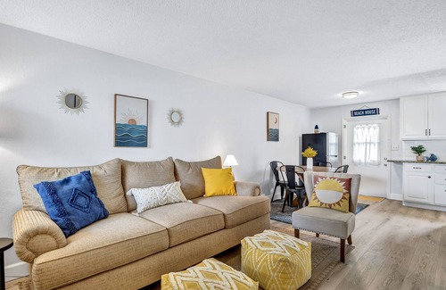 Port Canaveral Condo | Only 1 block from the beach, with private patio and a Pool!