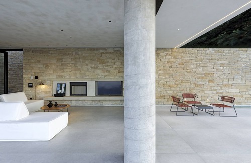 Akrotiri Villa | Opsis villas with private beach. Architecture and design.