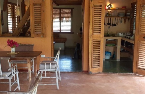 Las Galeras House | Palm-roofed house in the second row to the sea