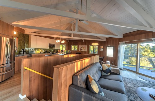 Sea Ranch House | Panoramic Ocean Views Serene, Updated Architectural Gem with Hot Tub