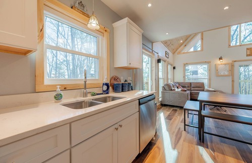 Radford House | Peaceful A-frame cabin with hot tub, forest views, modern comfort, and total privacy in nature.