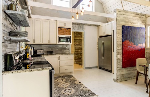 Blanco House | Pecan Tree House at Happiness Ranch | Rustic Charm with Modern Furnishings