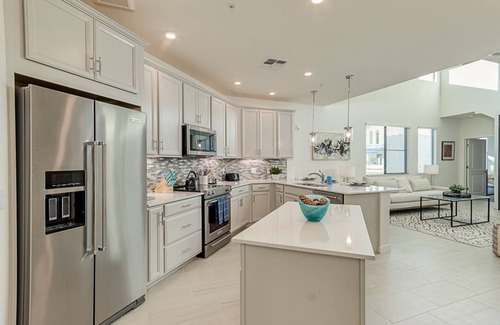Carino Estates Condo | Penthouse Two Story Resort Condo in Ocotillo! Waterviews at The Cays!