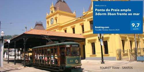 Ponta da Praia Apartment | Ponta da Praia amplo 3dorm 3ban frente ao mar