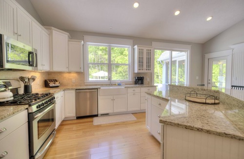 South Haven House | Pool, Hot Tub & Screened Porch w/Fireplace Overlooking Wooded Ravine