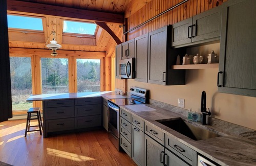 West Baldwin House | Post and Beam House with access to acres of land. Ample parking & new kitchen.