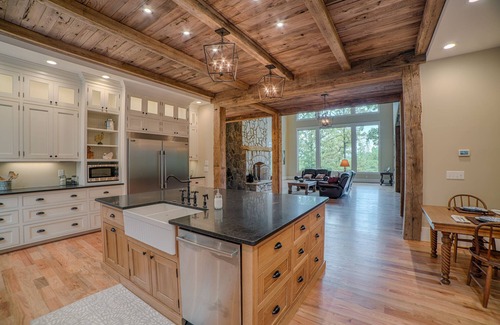 Mill Spring House | Private Gorgeous Modern Mountain Home with Mt Views & Pond on 190 Acres