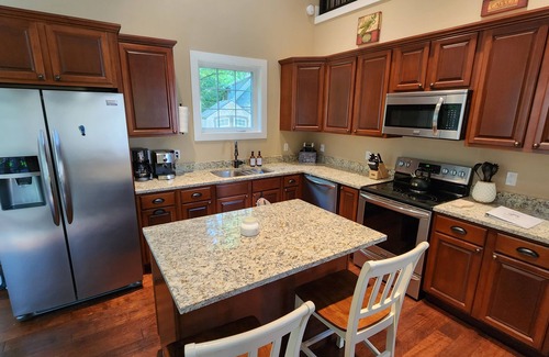 Michigan City House | Private Home w/Golf Cart + Fireplace on Wooded Lot Near Lake Michigan Beaches