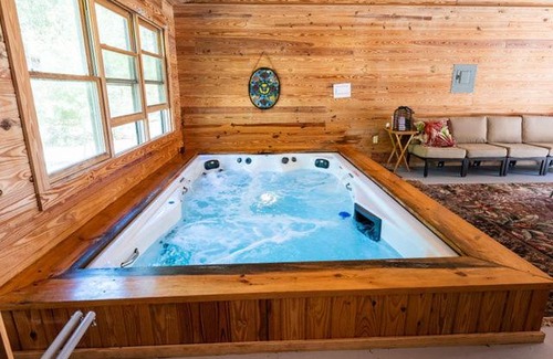 Mcalpin Cabin | PRIVATE Log Cabin with Indoor pool sauna and gym YOU RENT IT ALL NO ONE ELSE