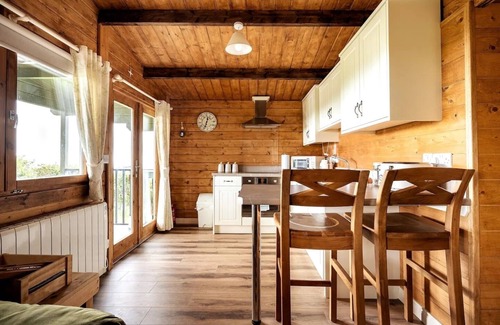 Ballycastle Cabin | Private luxury log cabin with hot tub and stunning views!