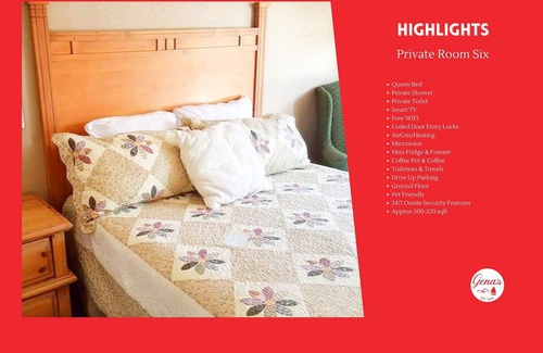 Dunlap Apartment | Private Room #6: Queen + Private Bathroom