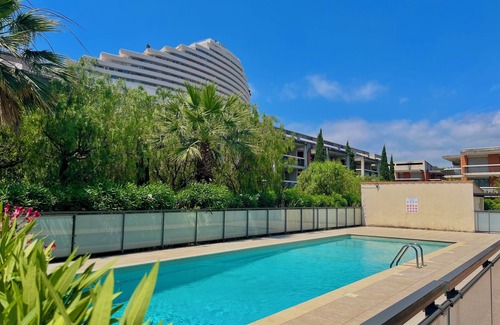 Villeneuve Loubet Beach Apartment | PROMO 2 room apartment, air conditioned, garage, WIF, 50 m from the beach