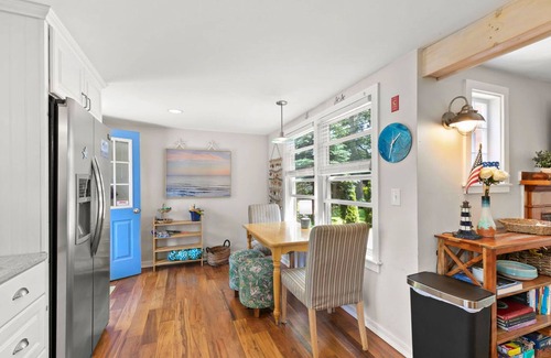 Teaticket House | Quiet home near Great Pond with patio, W/D, AC, games, & private yard