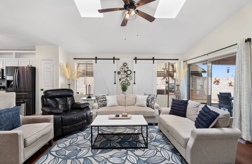 Chandler House | Refreshing Pool, backyard oasis, golf course views, fire pit, master suite