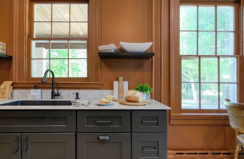 Town of Marbletown House | Relax in Style at Historic Modern on Main with Modern Amenities & Wooded Views