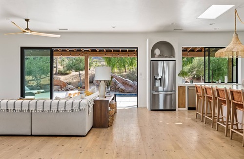 Joshua Tree House | Remote Property with Hot Tub, Views and a fully-fenced backyard pool.