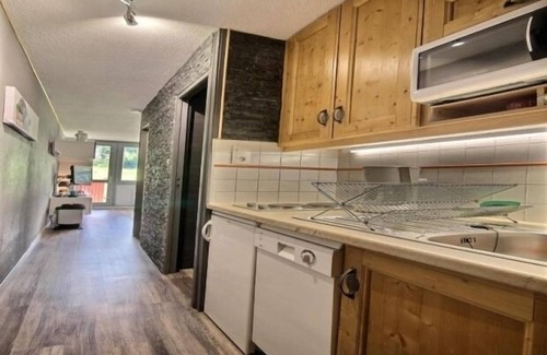 Plagne Centre Apartment | Renovated studio cabin in Plagne Centre with balcony, close to slopes