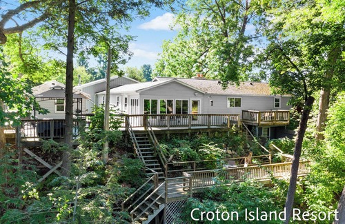 Newaygo Cottage | River Front Home with Amazing views and a shared private island!