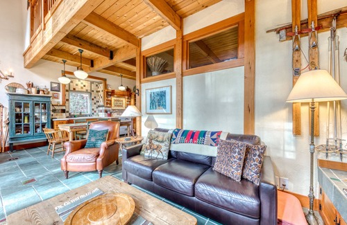 Mount Hood Village Cabin | Riverfront home close to skiing & fishing with beach access & huge VHS library