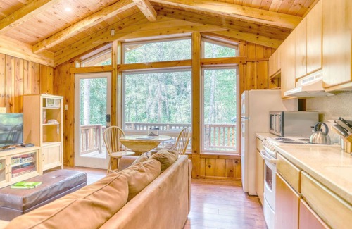 Brightwood Cabin | Riverwood Hideaway - Romantic, Secluded Riverfront Cabin, Hot Tub, Dogs Welcome