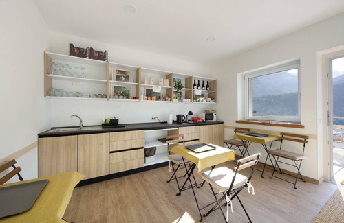 Domegge di Cadore Apartment | Room 'Camera M Rossa' with Lake View, Private Terrace and Wi-Fi