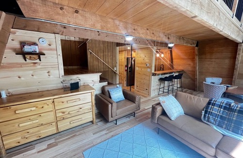 Caledonia Cabin | Rustic Riverside A-Frame Retreat: Secluded Charm.