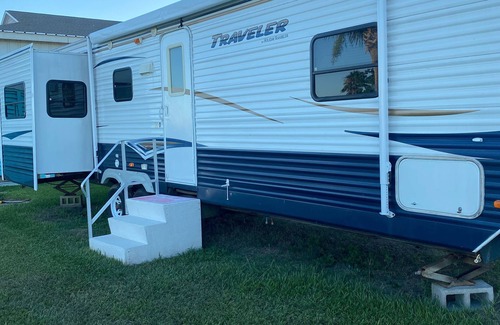 Crystal Beach House | RV 1 of 2 on Canal and 1/2 mi from Beach (Private Lot)