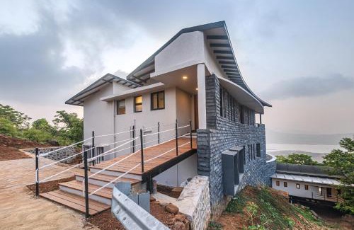 Lonavala Villa | SaffronStays Ahilya Waters by Kosha Villas, Pawna - pool villa with panoramic view of Pawna Lake