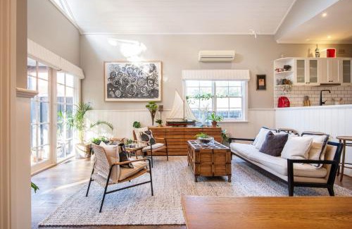 Sandringham House | Sandy Village Retreat Heated Pool Bay Views