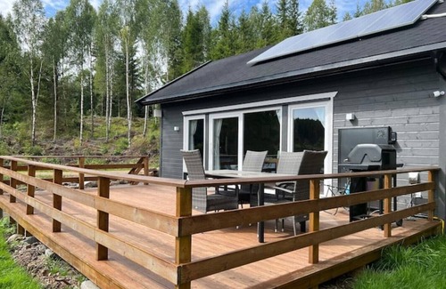 Kongsvinger Cabin | Scandinavian forest view by the water with no neighbors.
