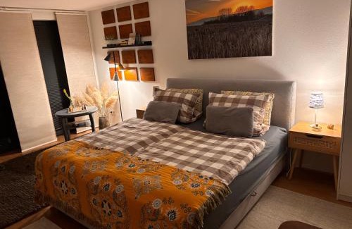 Hasselborn House | Schönes Zimmer mit Küche und Bad im Taunus