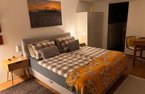 Hasselborn House | Schönes Zimmer mit Küche und Bad im Taunus