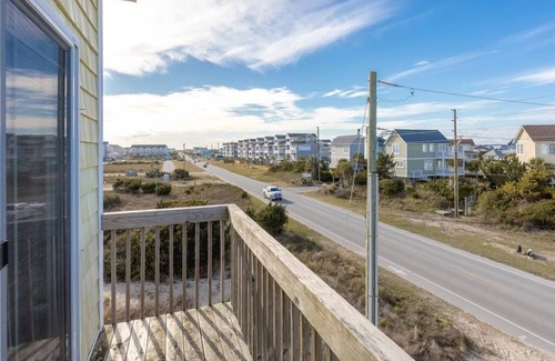 North Topsail Beach Condo | Seaclusion - Cozy 4 Bedroom Home; 2 Covered Porches; Elevator and Ocean Views!