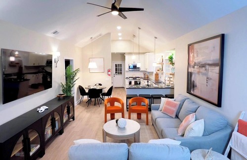 Long Branch House | Seaview Escape~ 5 minute stroll to Beach & Private Outdoor entertainment Area