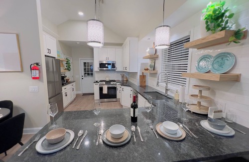 Long Branch House | Seaview Escape~ 5 minute stroll to Beach & Private Outdoor entertainment Area