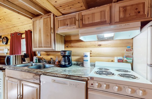 Newport Cabin | Secluded cabin with modern amenities, hot tub, fireplace, & grill - dog-friendly