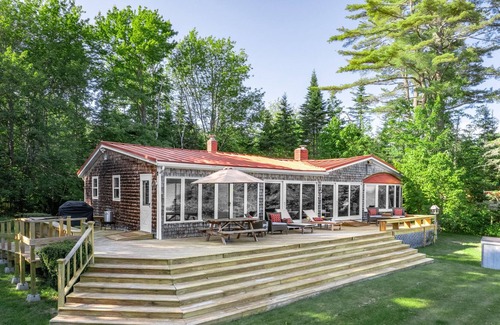 Gouldsboro House | Secluded Oceanfront Property with a large deck and yard!