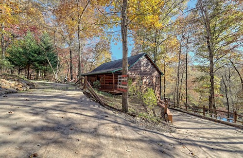 Young Harris Cabin | Secluded waterfront cabin, trout fishing, hot tub, pet friendly, game room