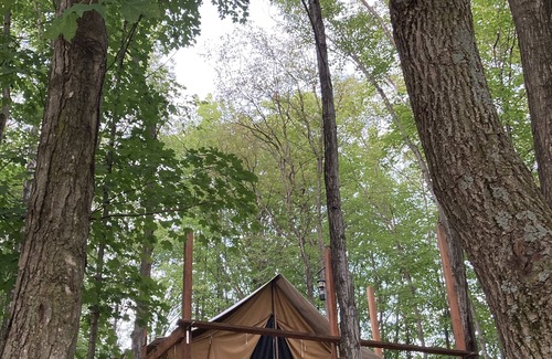 Rushville RV Rental | Selah Serenity Tent-n-Breakfast Glamping for 2 in Finger Lakes Woodland Site