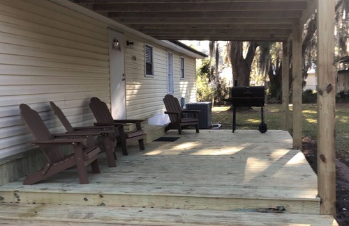 Shellman Bluff House | Shellman Bluff Village Home: Ideal location,3 bedrm,2 bath,lg porch,boat shed