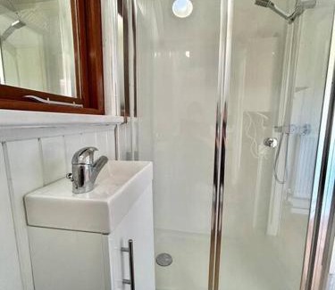 Cowbridge Ski Chalet | Shepherds Hut in enclosed field