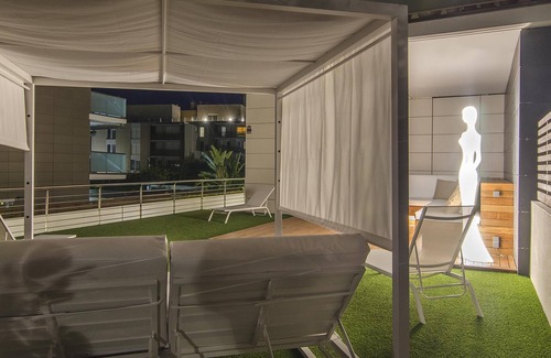 Vallpineda Apartment | Sitges Spaces Garden Paradise -3 B.R./3 Bath/Huge Garden-Terrace & Pool-Sleeps 8