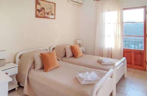 Longos Apartment | Situated in an elevated position, this apartment boasts wonderful sea views over the bay of Loggos t